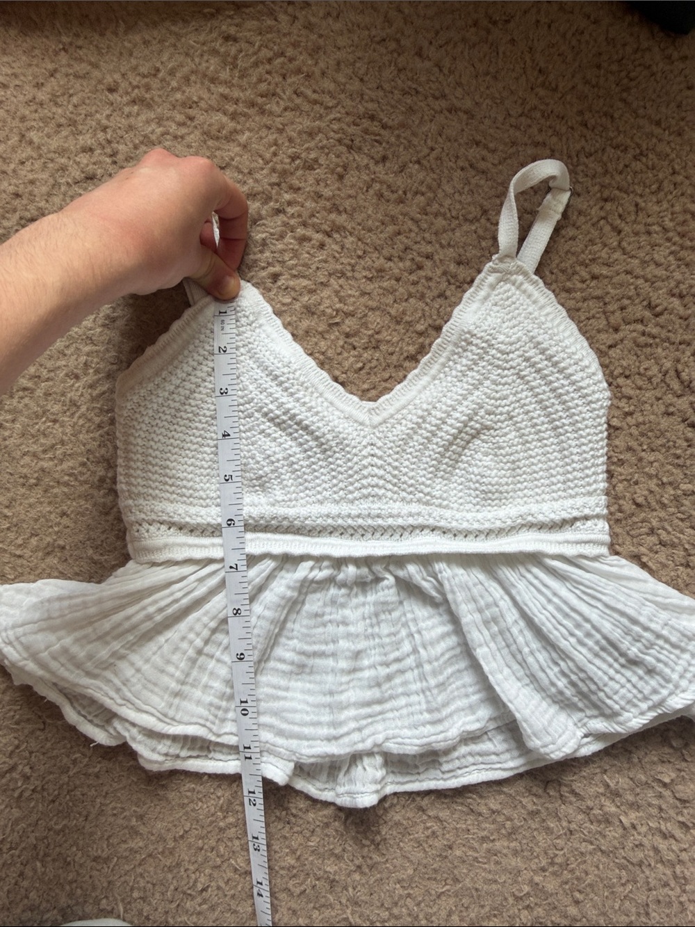 Y2K Vintage White Cotton Cropped Hollister Cami - Picture 10 of 10